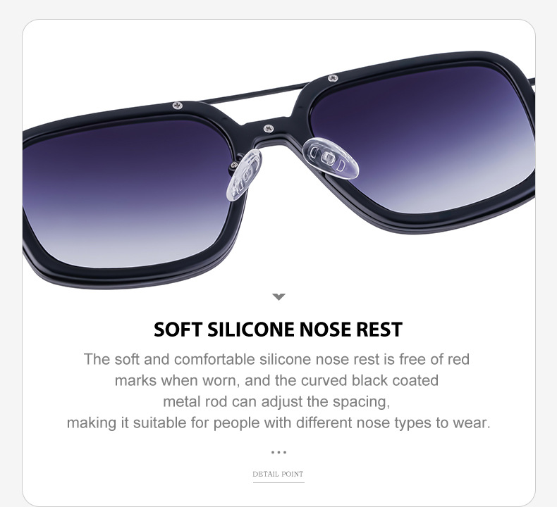 Simple Style Solid Color Pc Square Full Frame Men's Sunglasses display picture 16