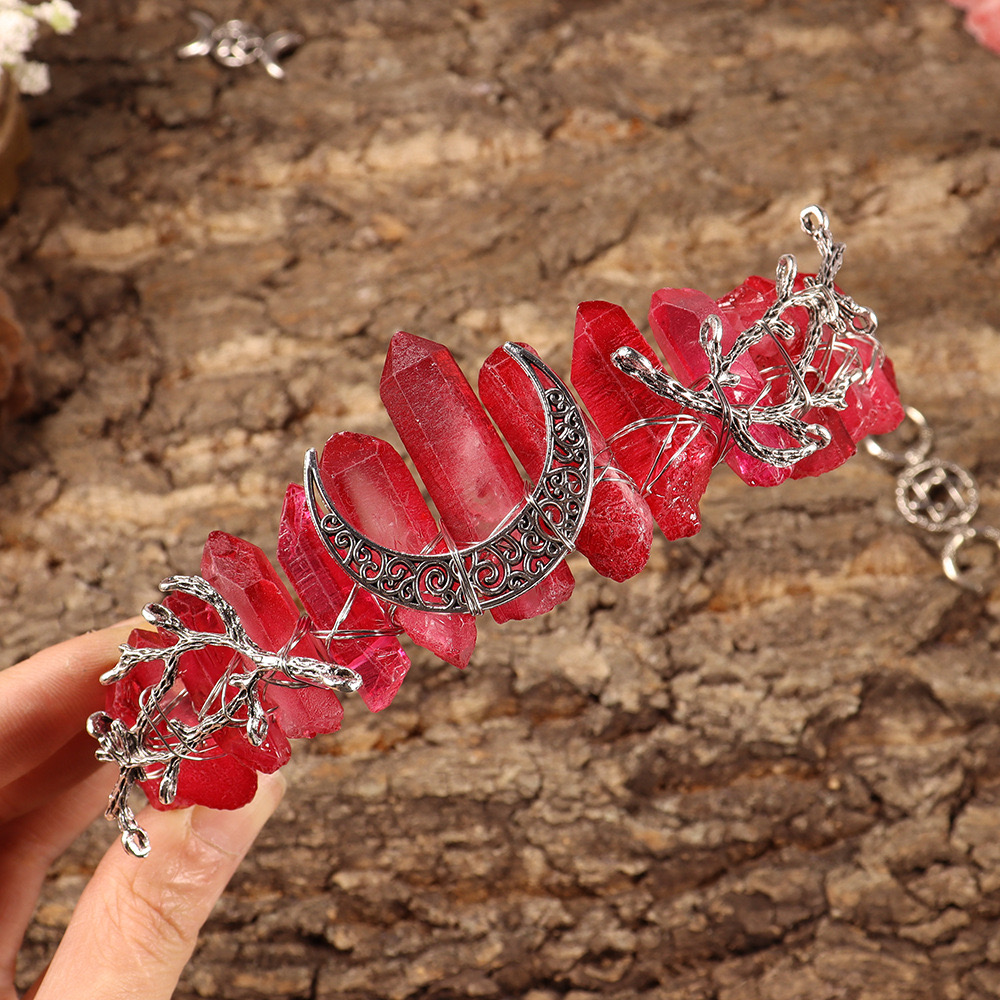 Women's Vintage Style Color Block Alloy Inlay Gem Crystal Hair Band Crown display picture 11
