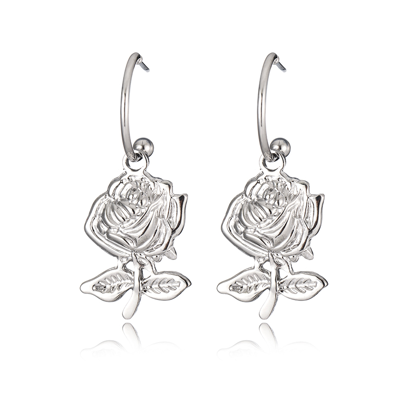 1 Pair Romantic Rose Plating 304 Stainless Steel 18K Gold Plated Drop Earrings display picture 14