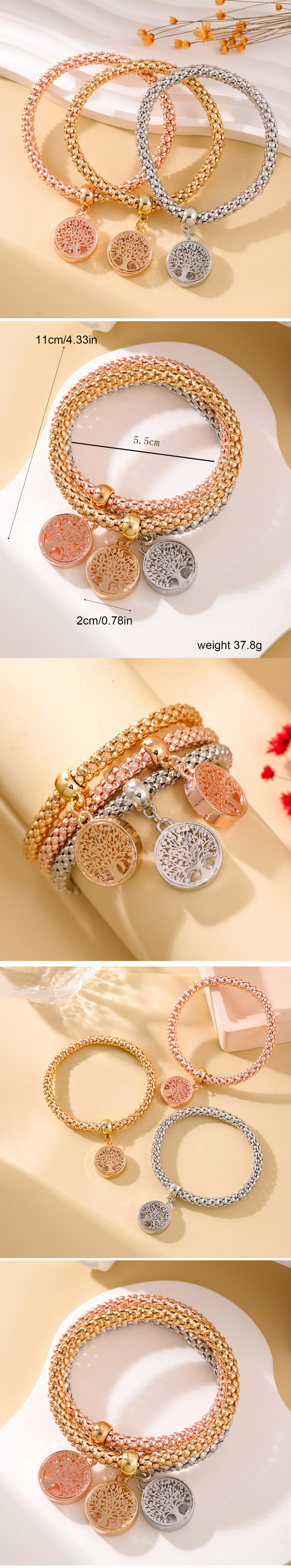 Simple Style Life Tree Alloy Women's Bracelets display picture 1
