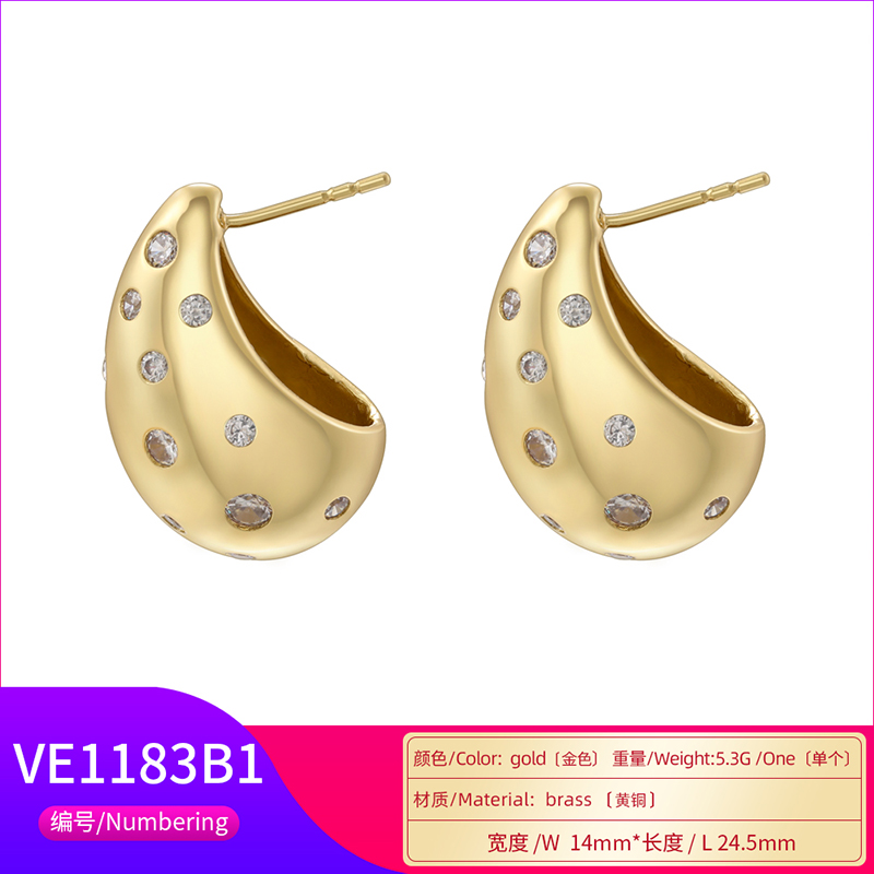 1 Pair Classic Style Water Droplets Pea Plating Hollow Out Inlay Copper Artificial Pearls Copper Zircon Ear Studs display picture 7