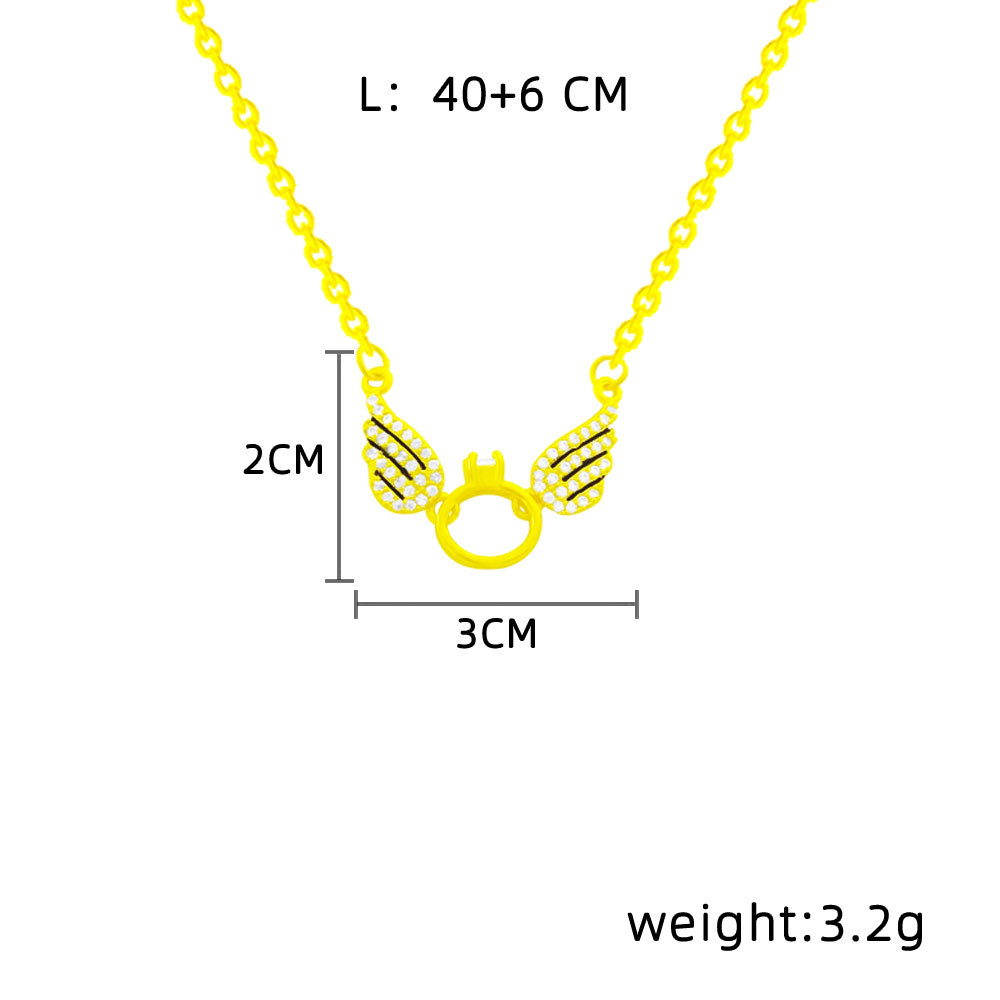 Vintage Style Angel Wings Titanium Steel Plating 18k Gold Plated Pendant Necklace display picture 7
