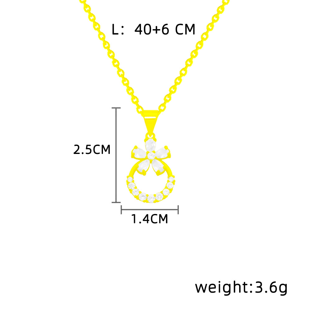 Elegant Kreis Blütenblatt Titan Stahl Überzug 18 Karat Vergoldet Halskette Mit Anhänger display picture 7