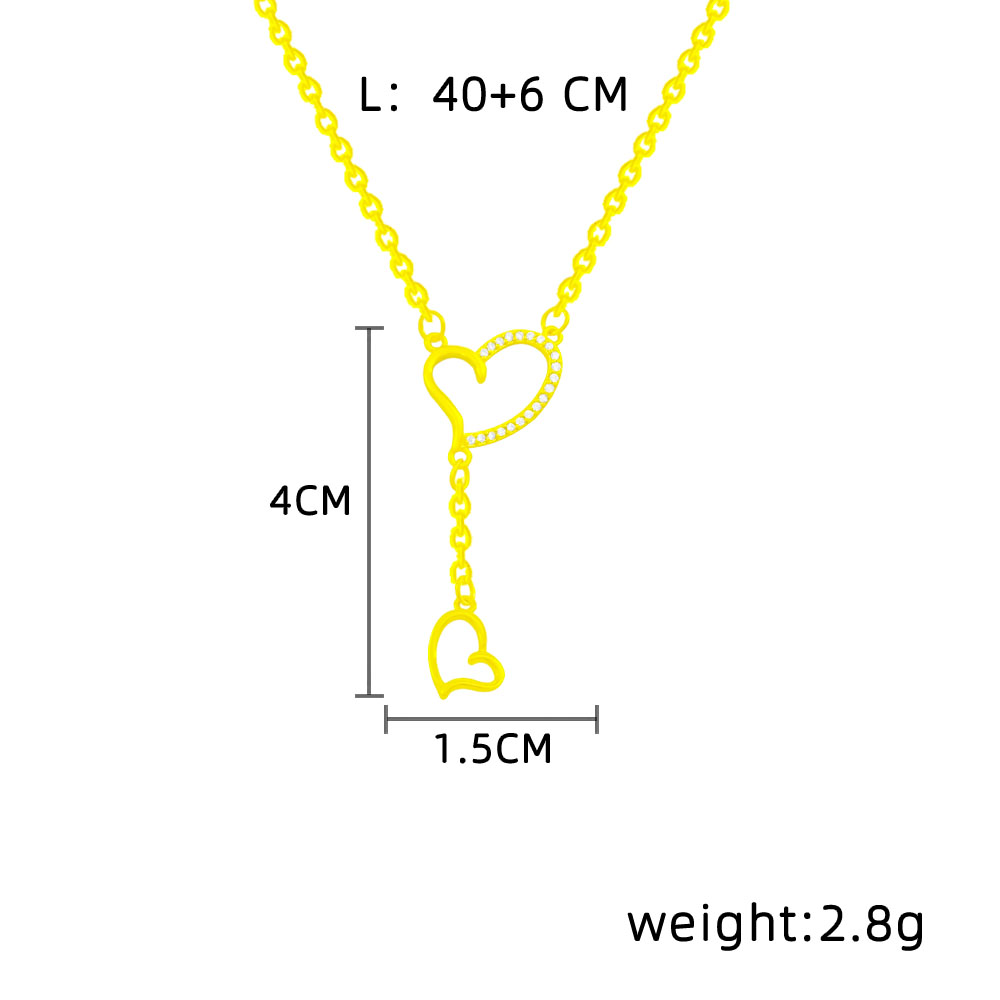 Cute Heart Shape Titanium Steel Plating 18k Gold Plated Pendant Necklace display picture 7