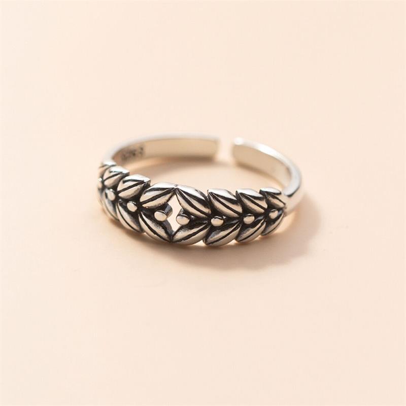 Wholesale Simple Style Grain Copper Plating Silver Plated Open Rings display picture 3