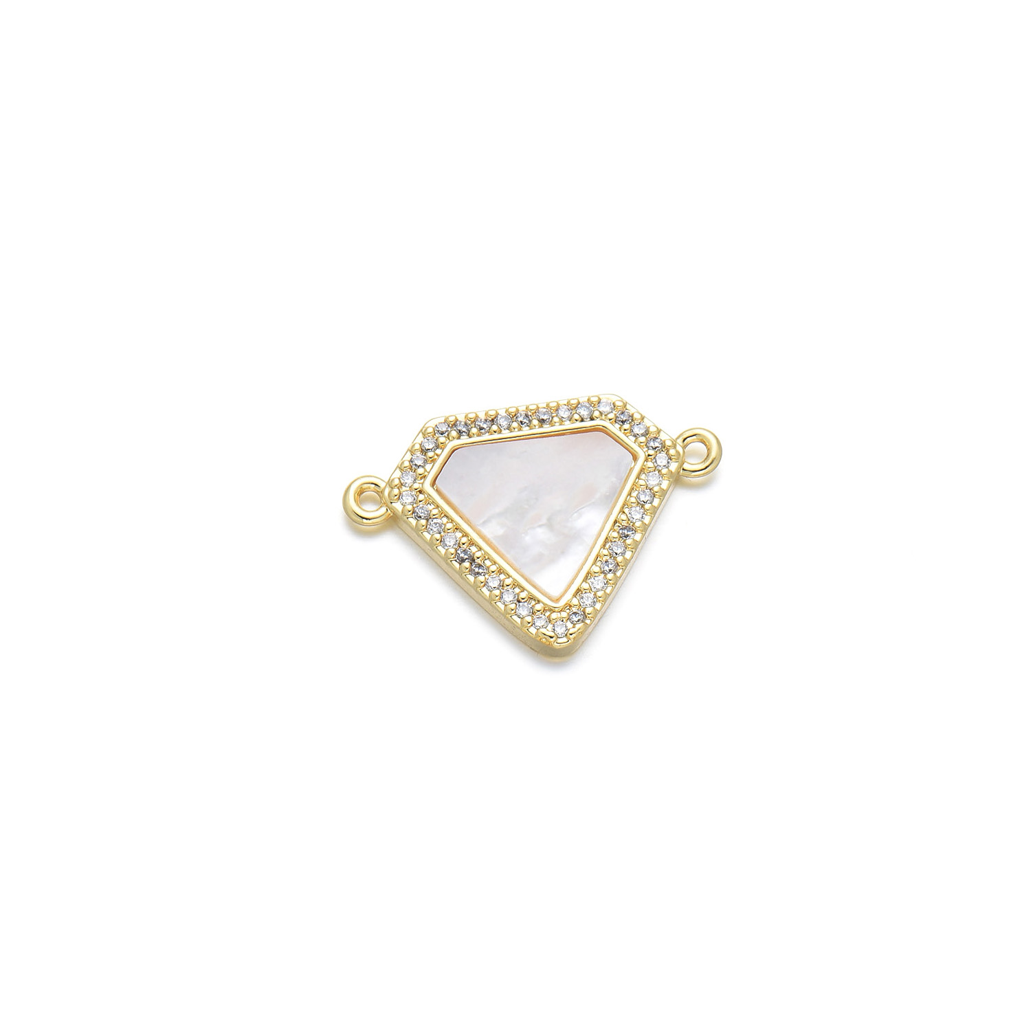 1 Pièce De Base Géométrique Diamants Le Cuivre Placage Incruster Pendentif Bijoux Accessoires display picture 3