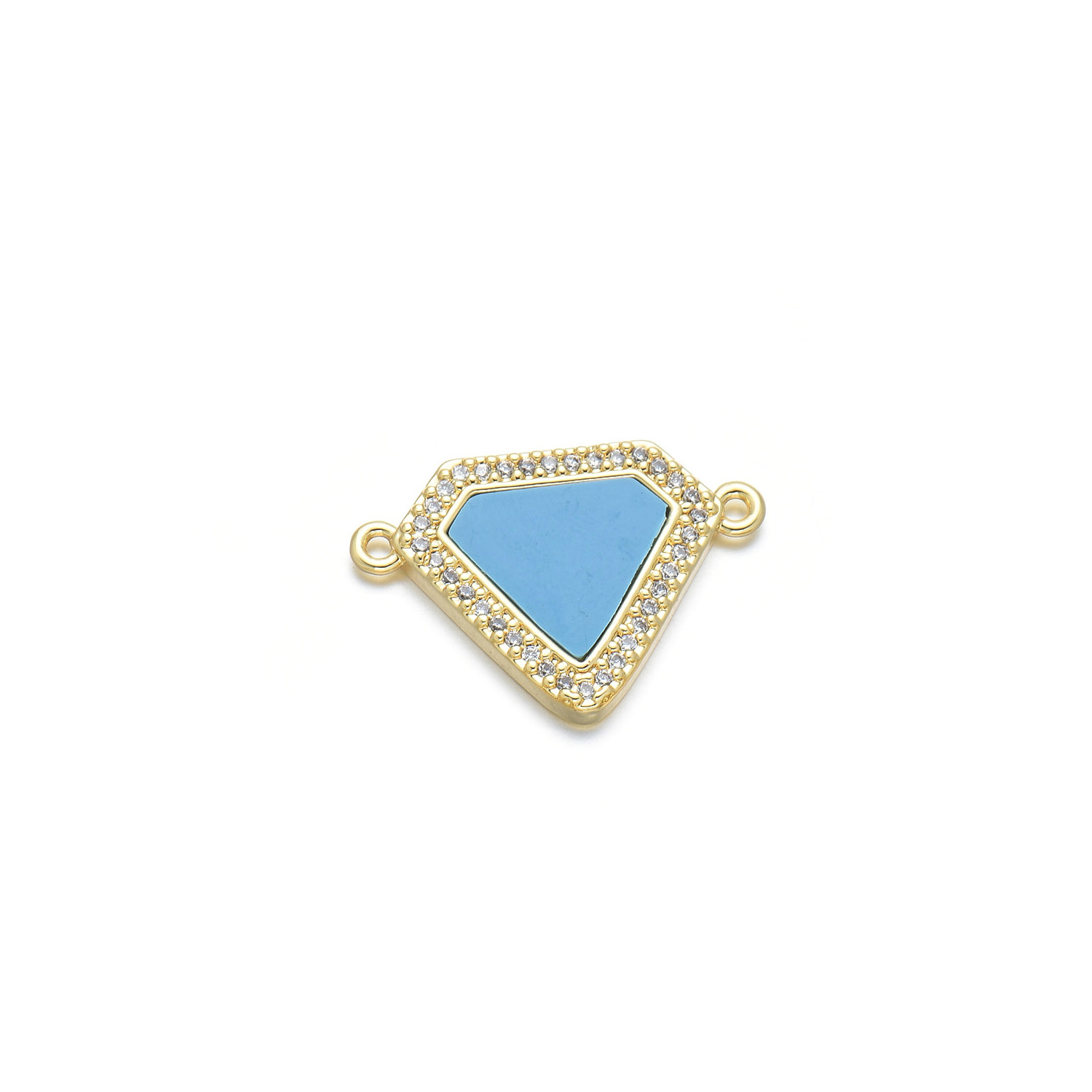 1 Pièce De Base Géométrique Diamants Le Cuivre Placage Incruster Pendentif Bijoux Accessoires display picture 8