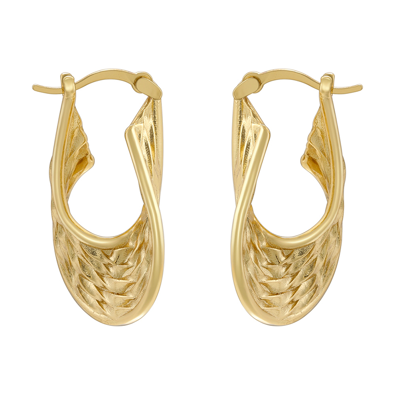1 Pair IG Style U Shape Heart Shape Pea Plating Inlay Copper Zircon Hoop Earrings display picture 8
