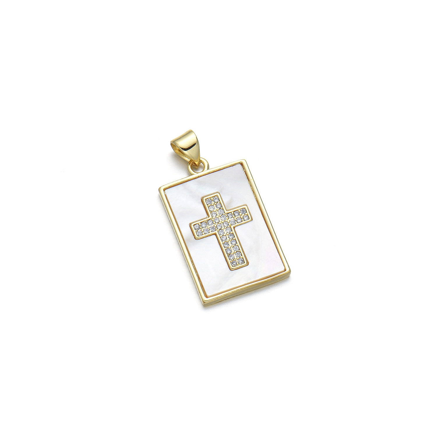 1 Piece Basic Tree Snake Rectangle Copper Plating Inlay Pendant Jewelry Accessories display picture 3