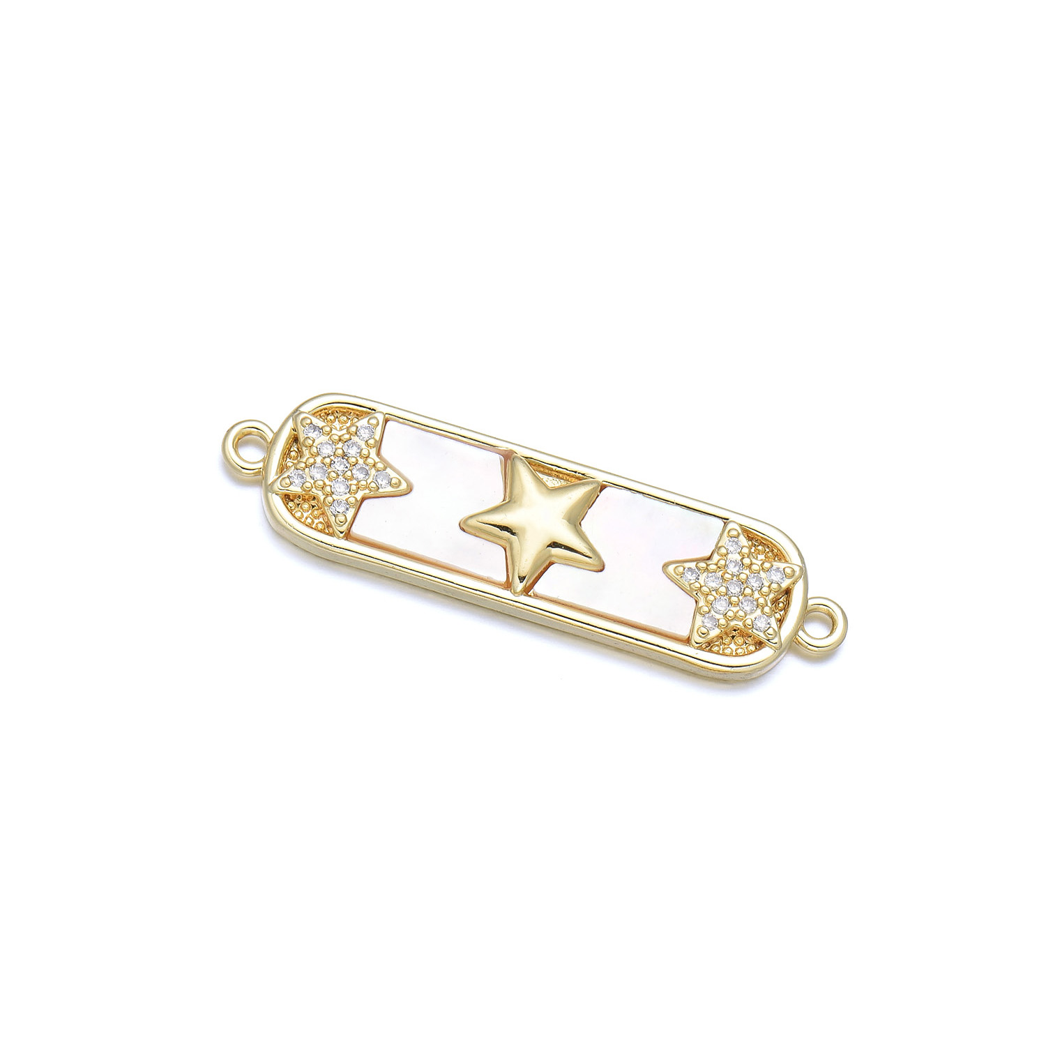 1 Piece Basic Star Moon Heart Shape Copper Plating Inlay Pendant Jewelry Accessories display picture 6