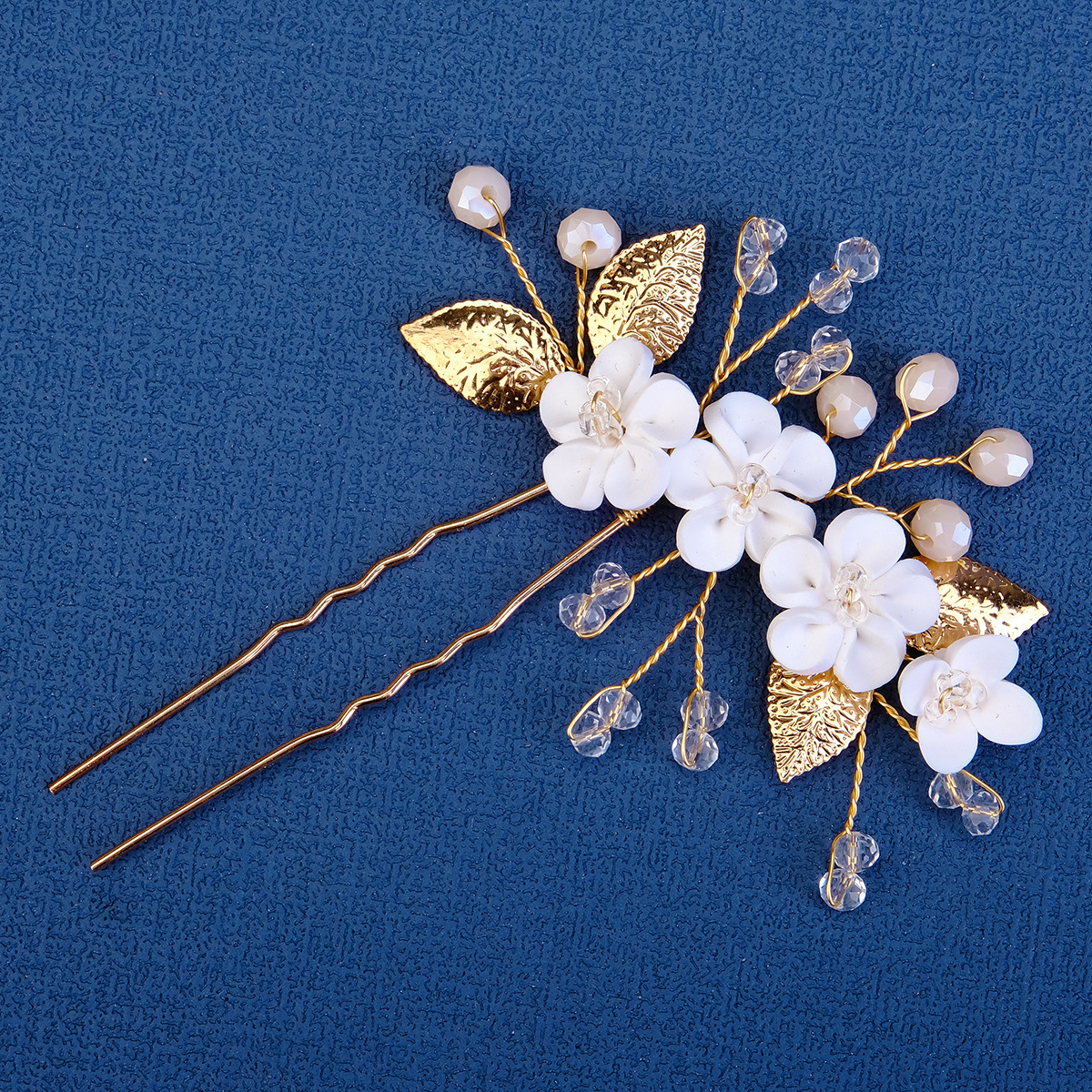 Women's Sweet Flower Artificial Crystal Artificial Pearl Soft Clay Handmade Hairpin display picture 6