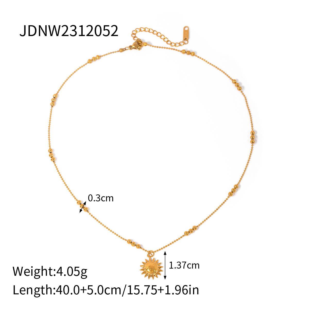Rostfreier Stahl IG-Stil Einfacher Stil Sonnenblume Überzug Halskette Mit Anhänger display picture 2