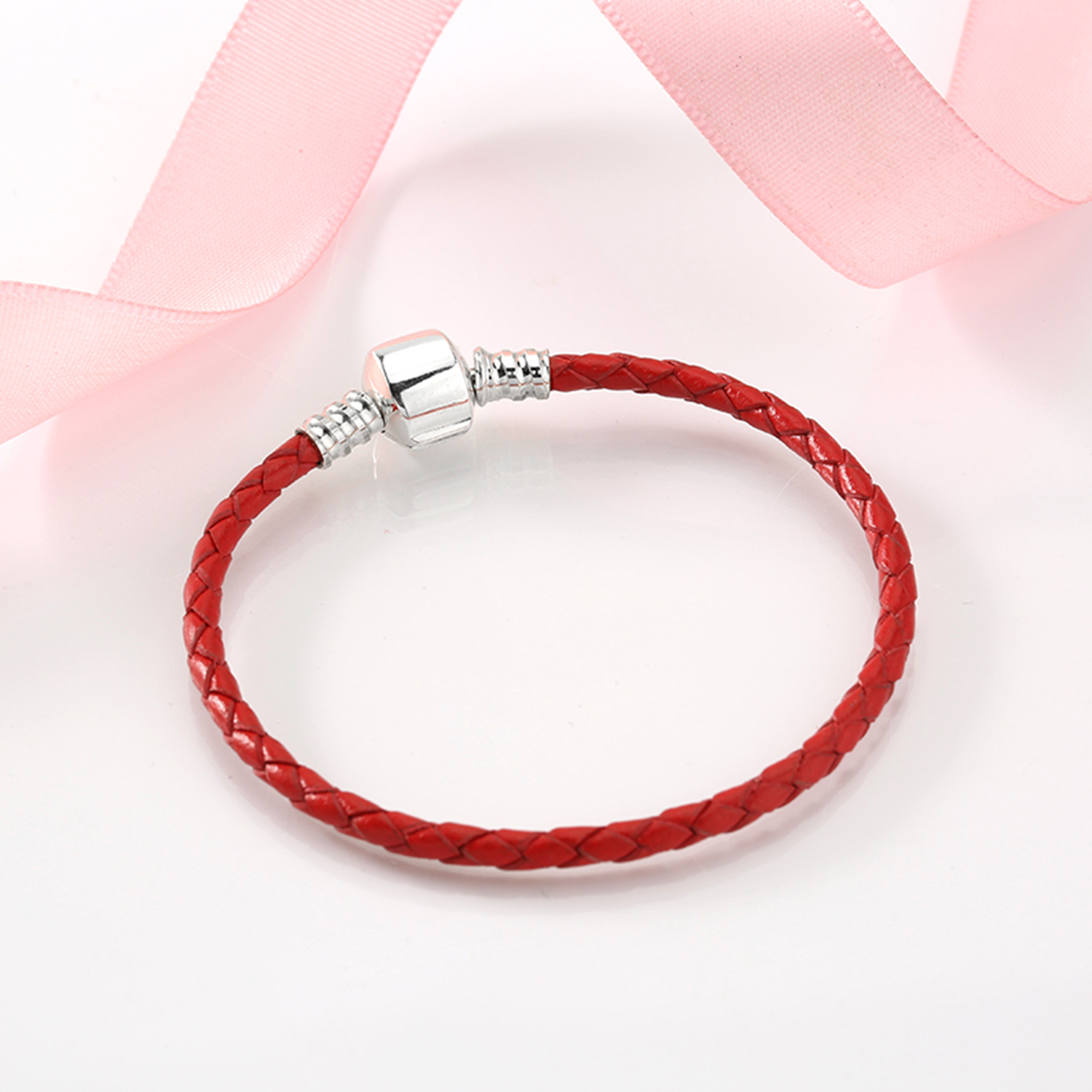 Casual Classic Style Solid Color Pu Leather Sterling Silver Braid Women's Bracelets display picture 6