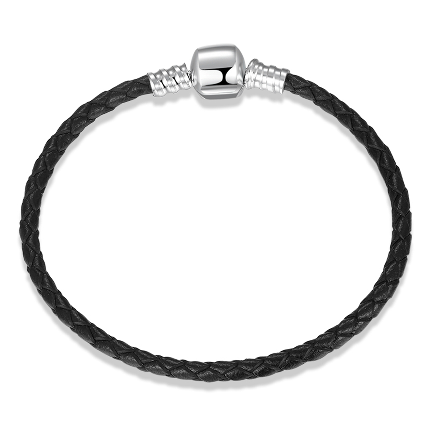 Casual Classic Style Solid Color Pu Leather Sterling Silver Braid Women's Bracelets display picture 2