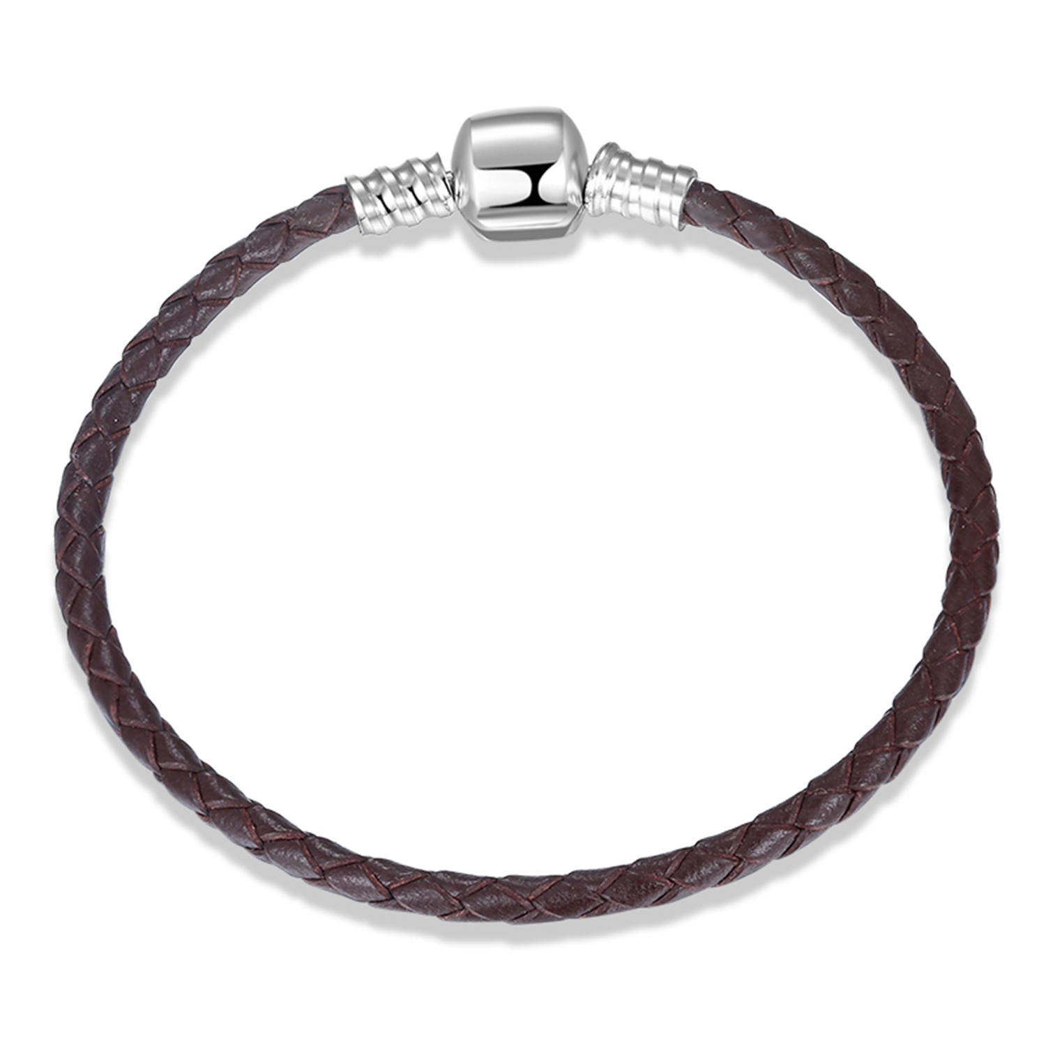Casual Classic Style Solid Color Pu Leather Sterling Silver Braid Women's Bracelets display picture 14