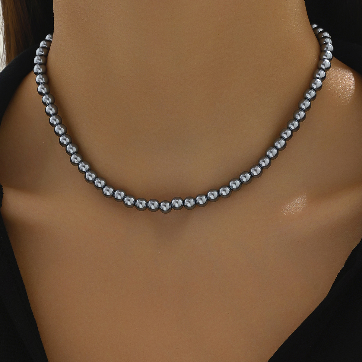 Elegant Einfacher Stil Geometrisch Harz Perlen Frau Halskette display picture 1