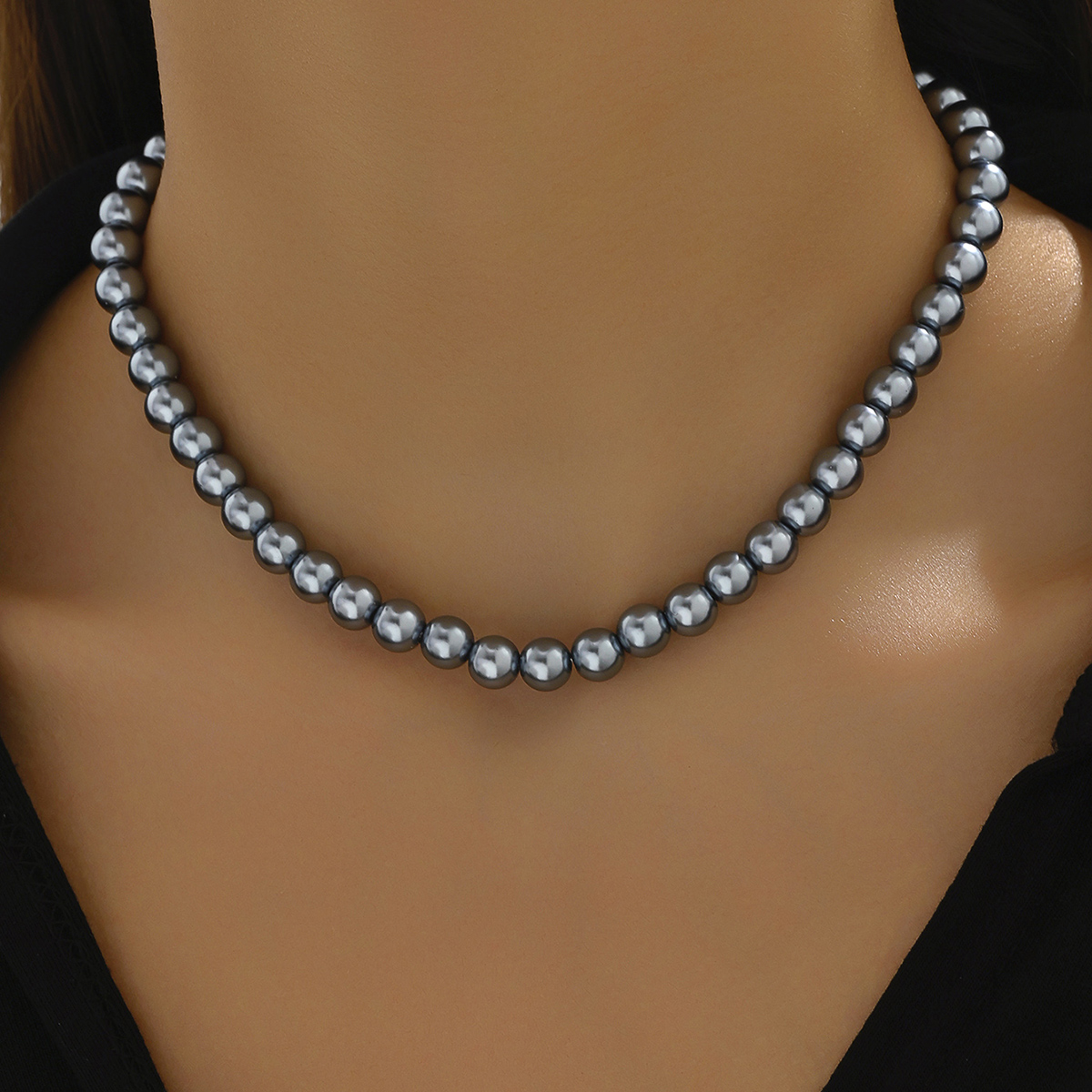 Elegant Einfacher Stil Geometrisch Harz Perlen Frau Halskette display picture 5