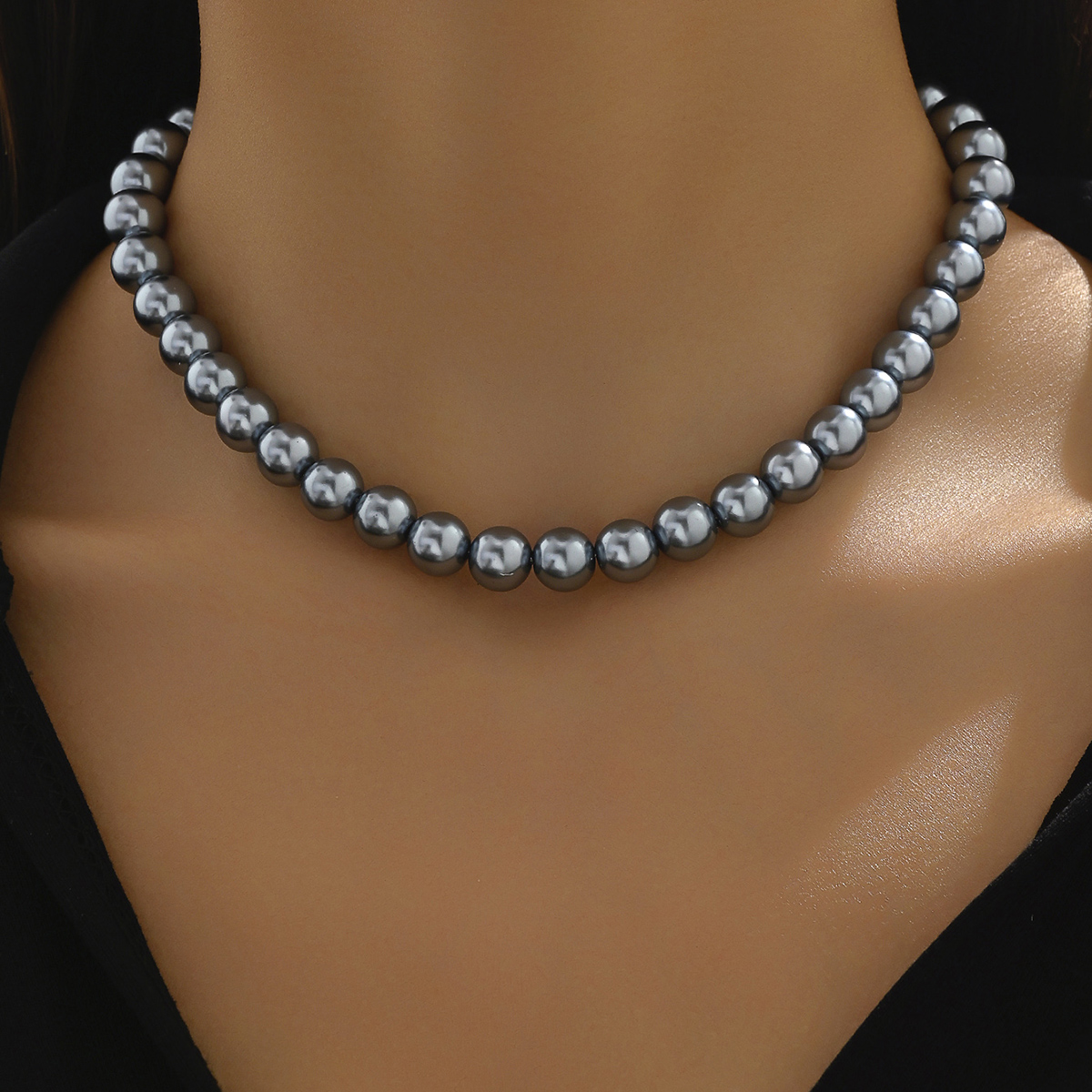 Elegant Einfacher Stil Geometrisch Harz Perlen Frau Halskette display picture 9