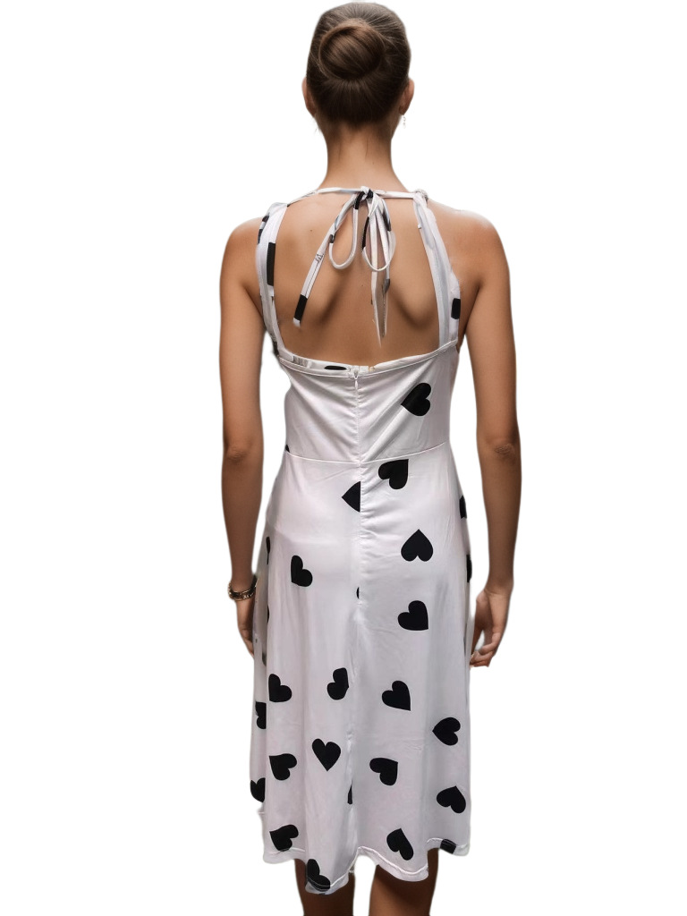 Women's Regular Dress Elegant U Neck Sleeveless Heart Shape Midi Dress Daily display picture 7