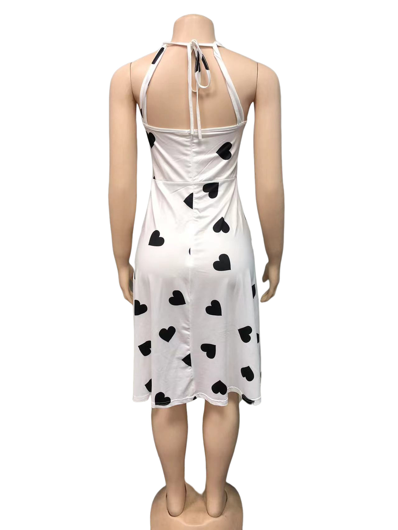 Women's Regular Dress Elegant U Neck Sleeveless Heart Shape Midi Dress Daily display picture 13