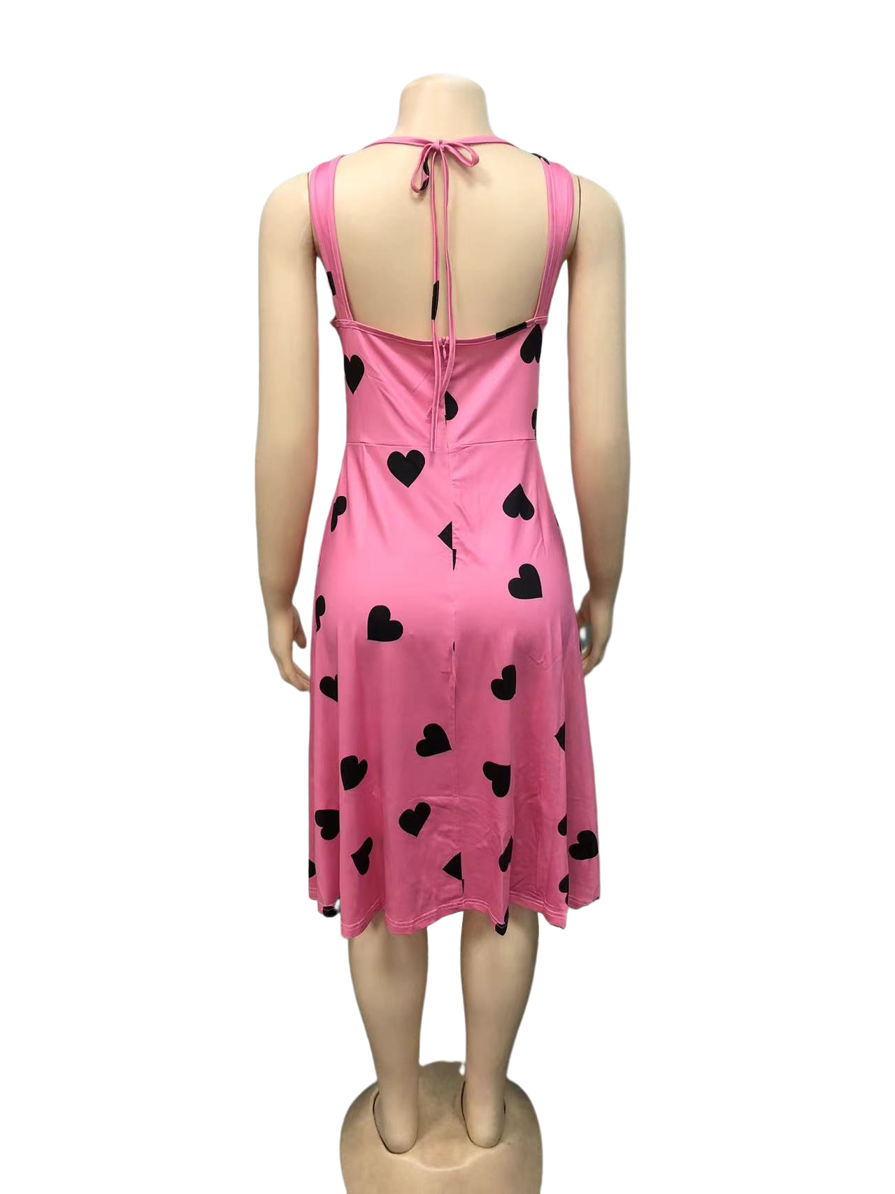 Women's Regular Dress Elegant U Neck Sleeveless Heart Shape Midi Dress Daily display picture 16