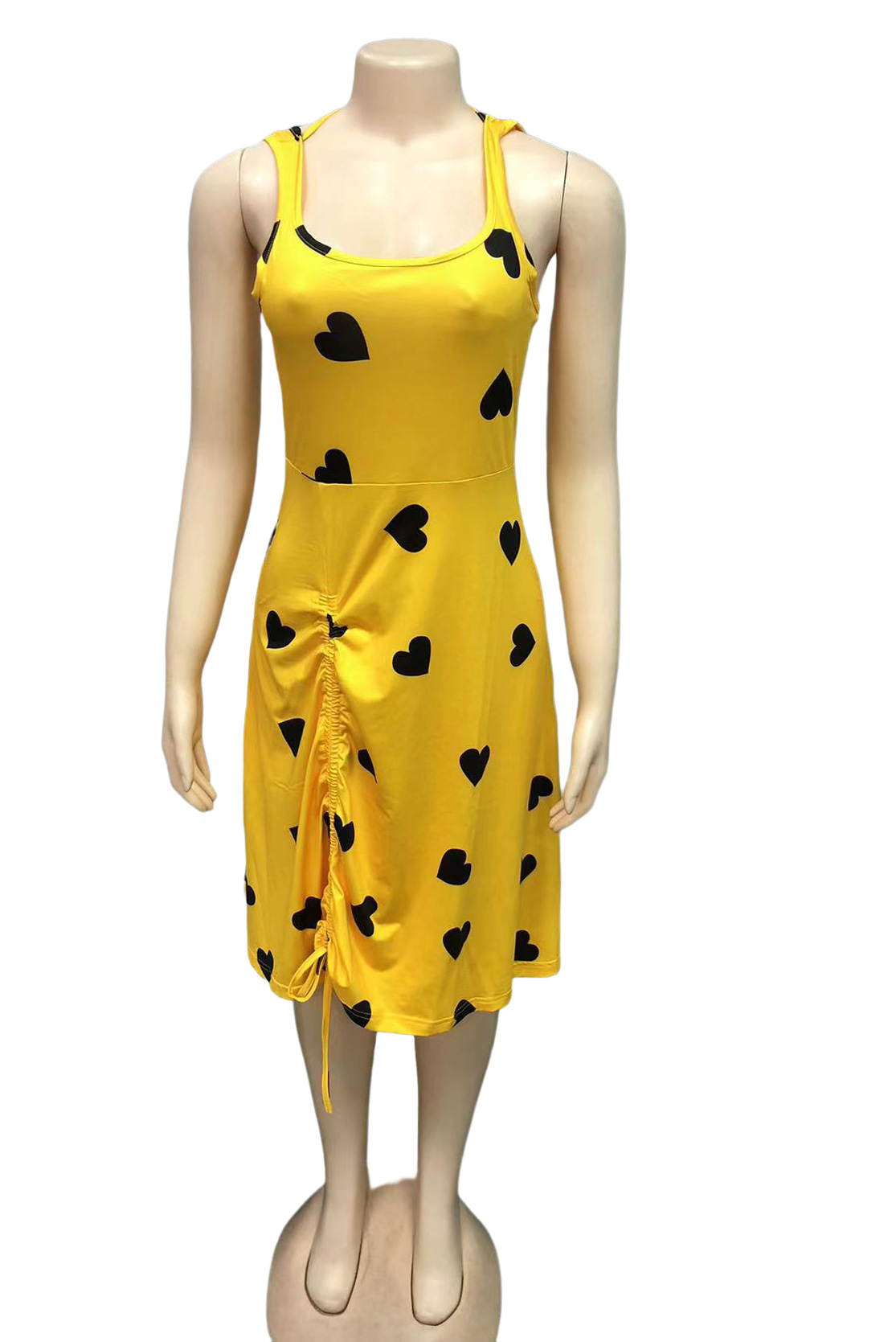 Women's Regular Dress Elegant U Neck Sleeveless Heart Shape Midi Dress Daily display picture 17