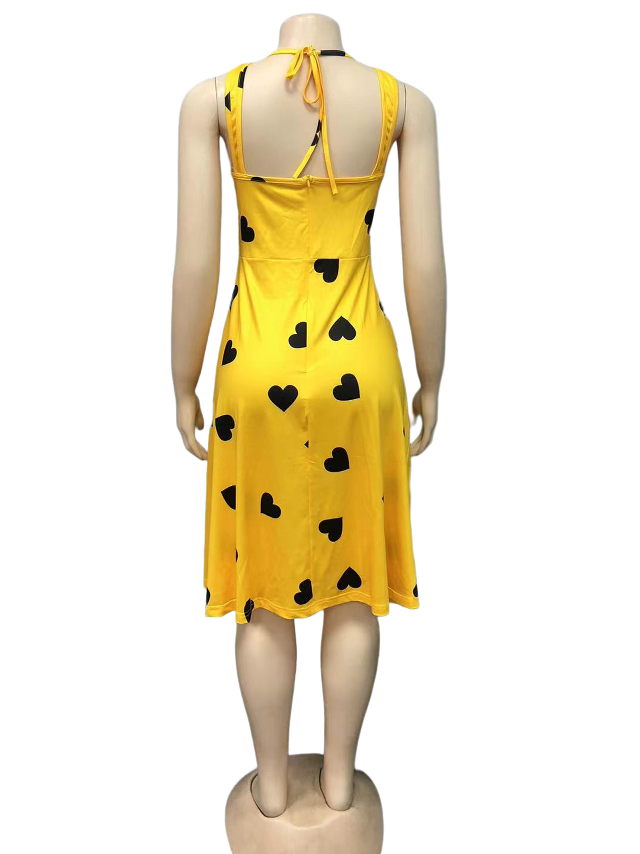 Women's Regular Dress Elegant U Neck Sleeveless Heart Shape Midi Dress Daily display picture 19