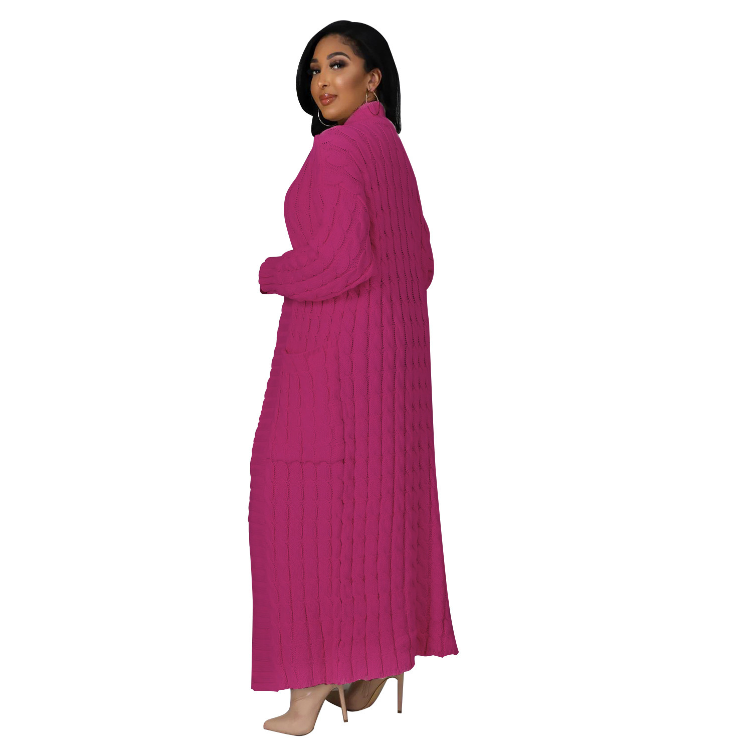 Women's Coat Sweater Long Sleeve Sweaters & Cardigans Elegant Solid Color display picture 87