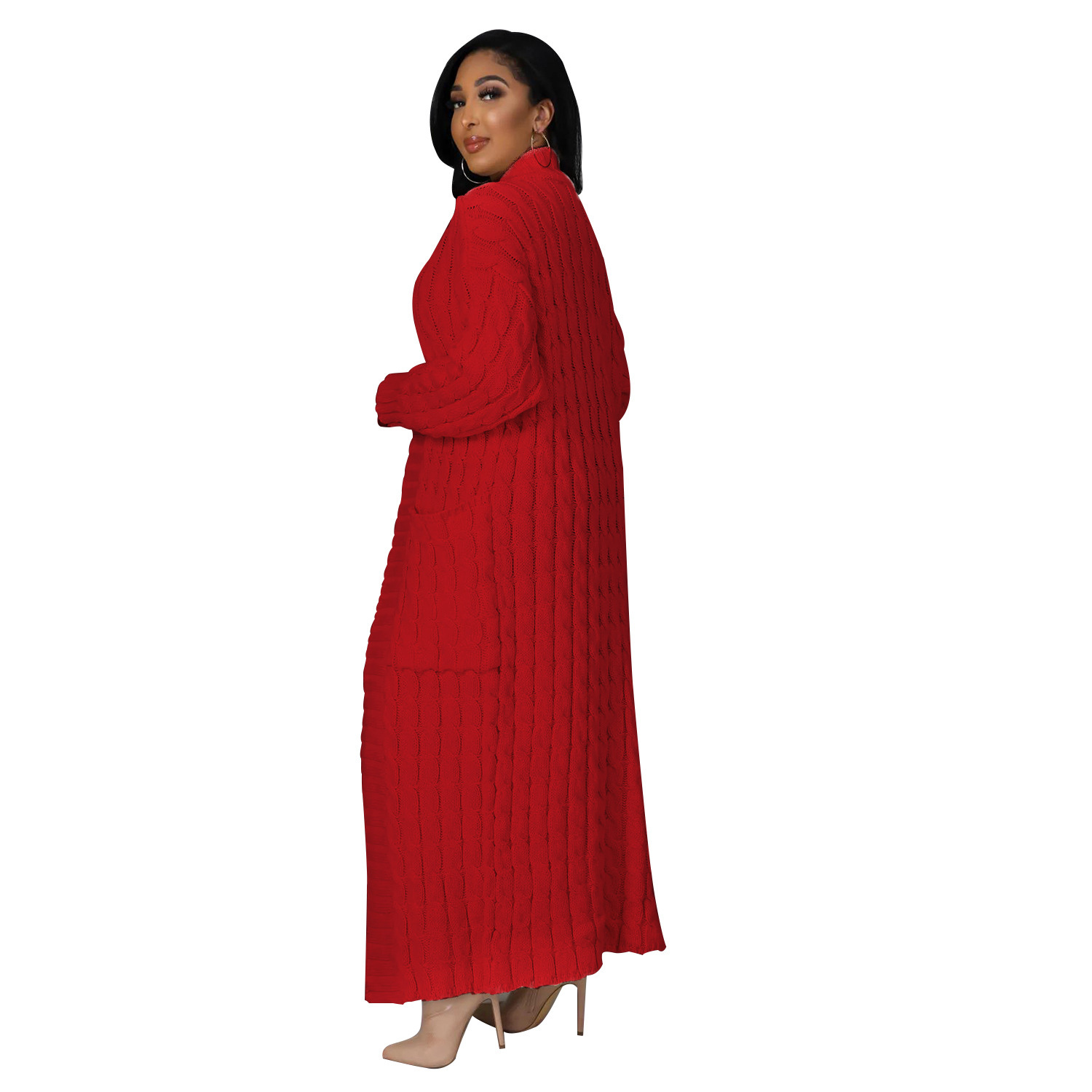 Women's Coat Sweater Long Sleeve Sweaters & Cardigans Elegant Solid Color display picture 95