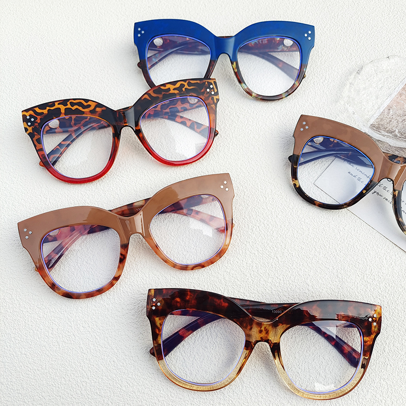 IG Style Solid Color Pc Resin Cat Eye Full Frame Optical Glasses display picture 6