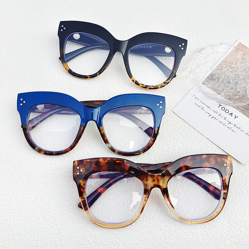 IG Style Solid Color Pc Resin Cat Eye Full Frame Optical Glasses display picture 7