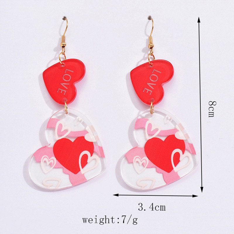 1 Pair Sweet Heart Shape Polishing Arylic Ear Hook display picture 2