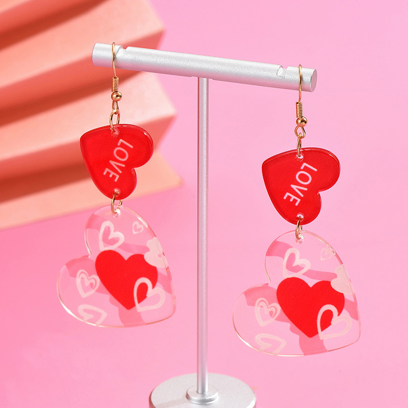 1 Pair Sweet Heart Shape Polishing Arylic Ear Hook display picture 3
