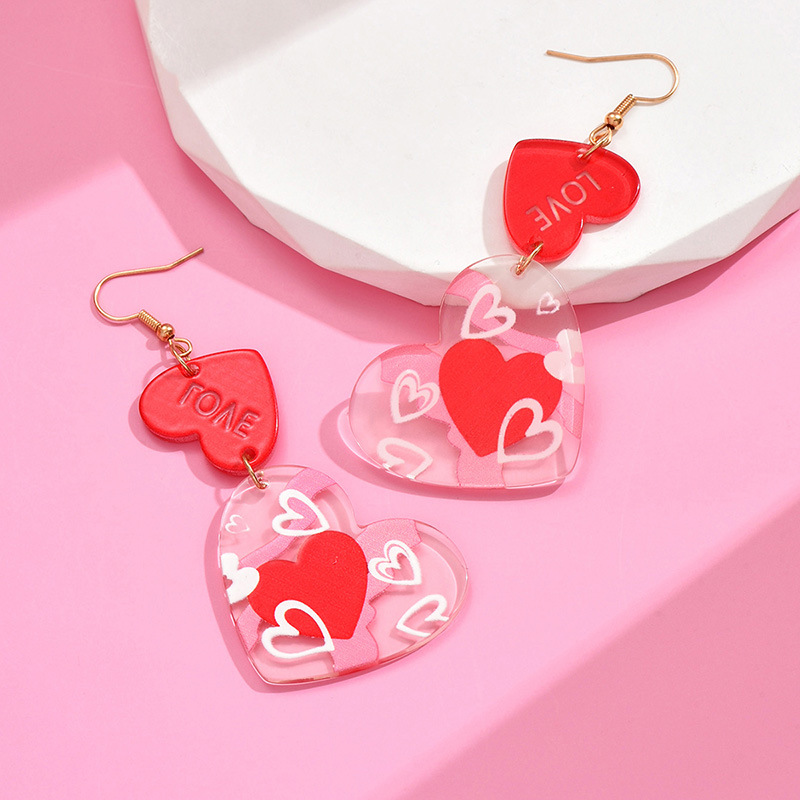 1 Pair Sweet Heart Shape Polishing Arylic Ear Hook display picture 4