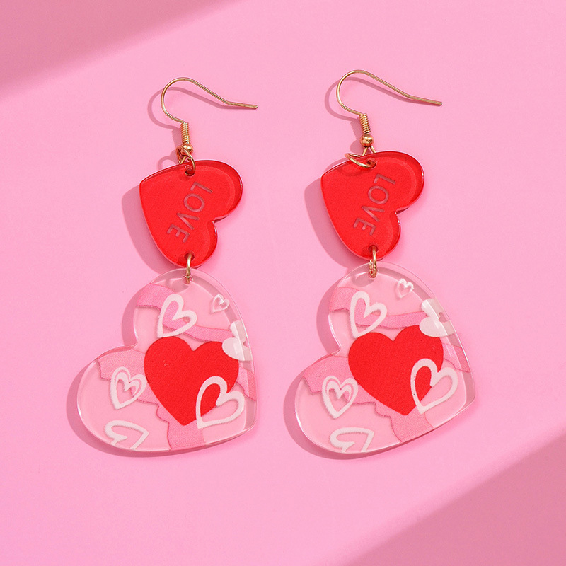 1 Pair Sweet Heart Shape Polishing Arylic Ear Hook display picture 5