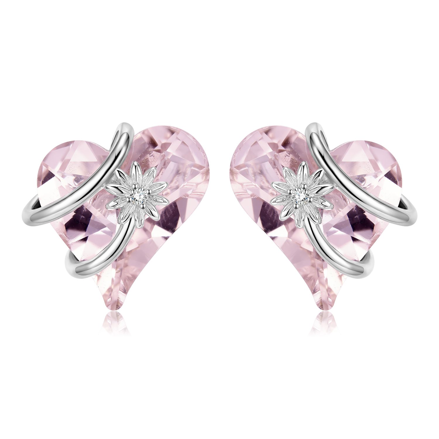 1 Pair Elegant Star Heart Shape Mermaid Sterling Silver Drop Earrings display picture 2