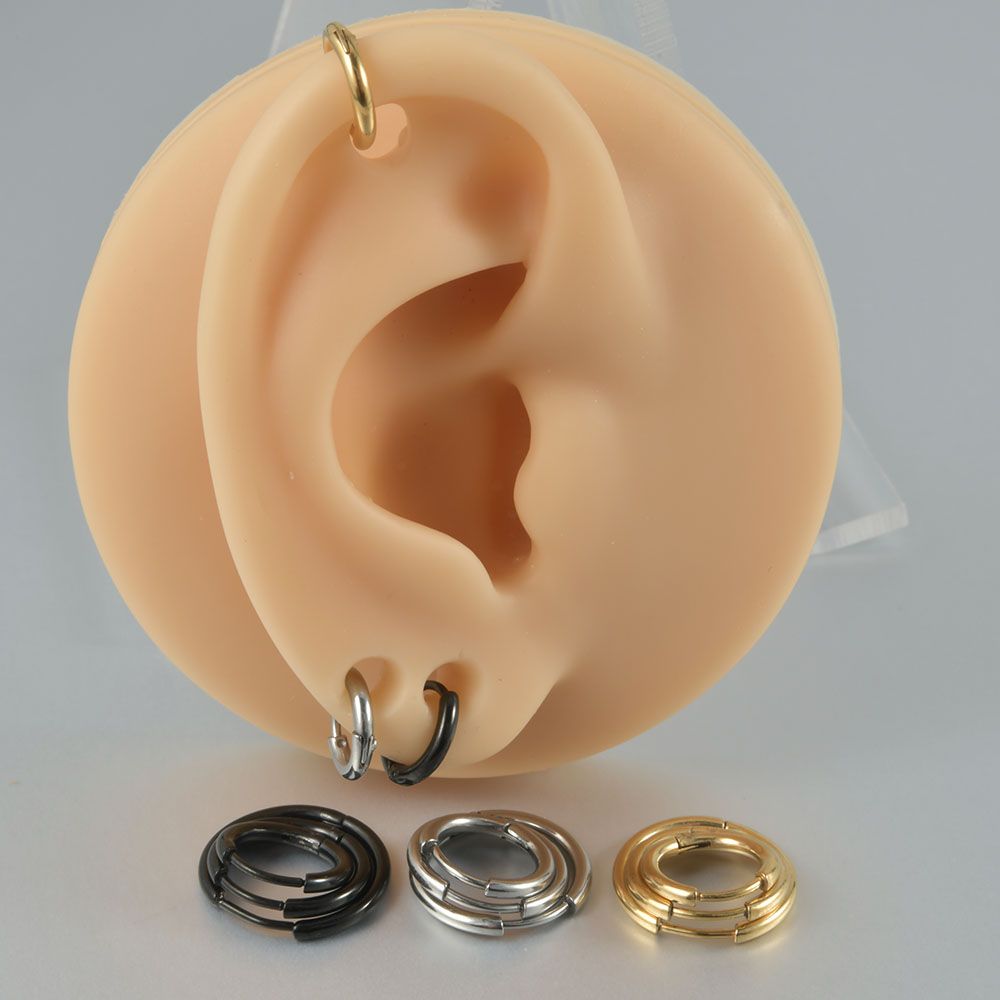 1 Pair Casual Simple Style Classic Style Solid Color Plating Stainless Steel Ear Studs display picture 2