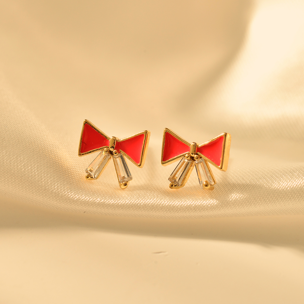 1 Pair Cute Bow Knot Alloy Ear Studs display picture 1
