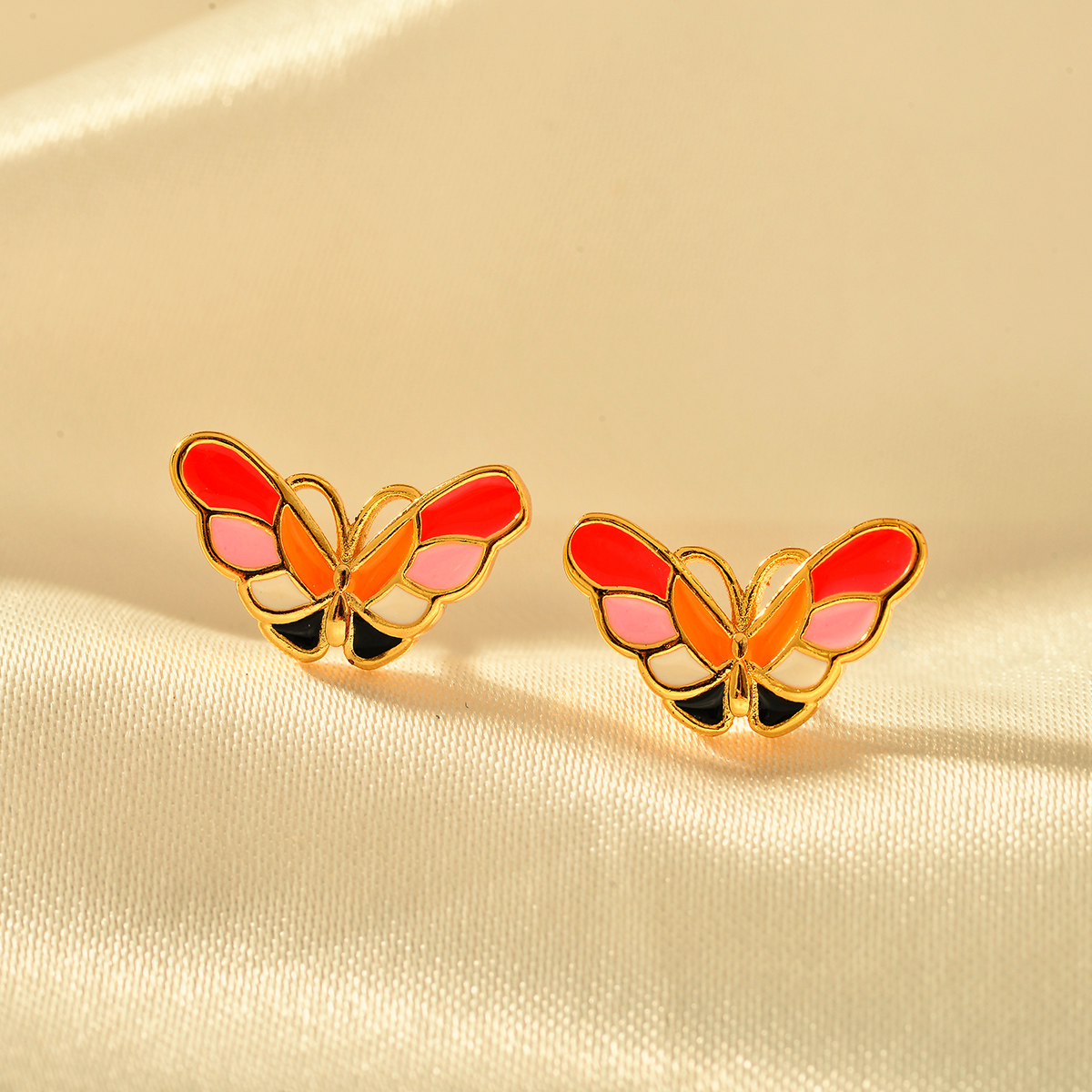 1 Pair Elegant Butterfly Copper Ear Studs display picture 2