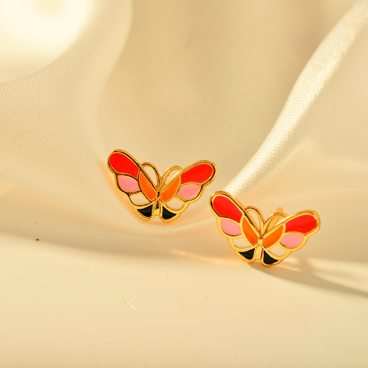 1 Pair Elegant Butterfly Copper Ear Studs display picture 6