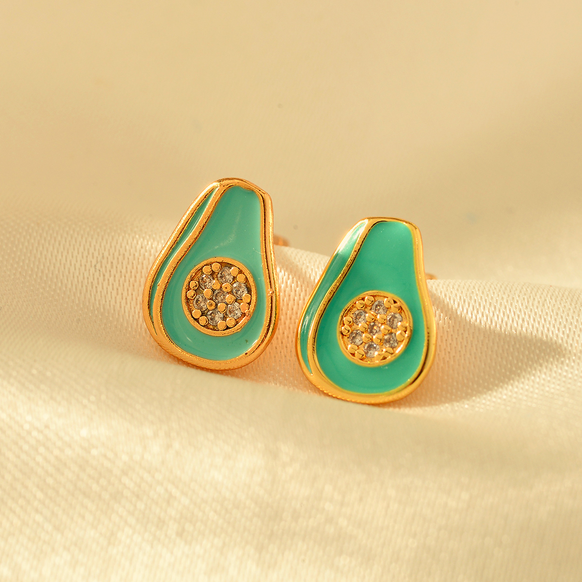 1 Pair Vacation Fruit Copper Ear Studs display picture 4