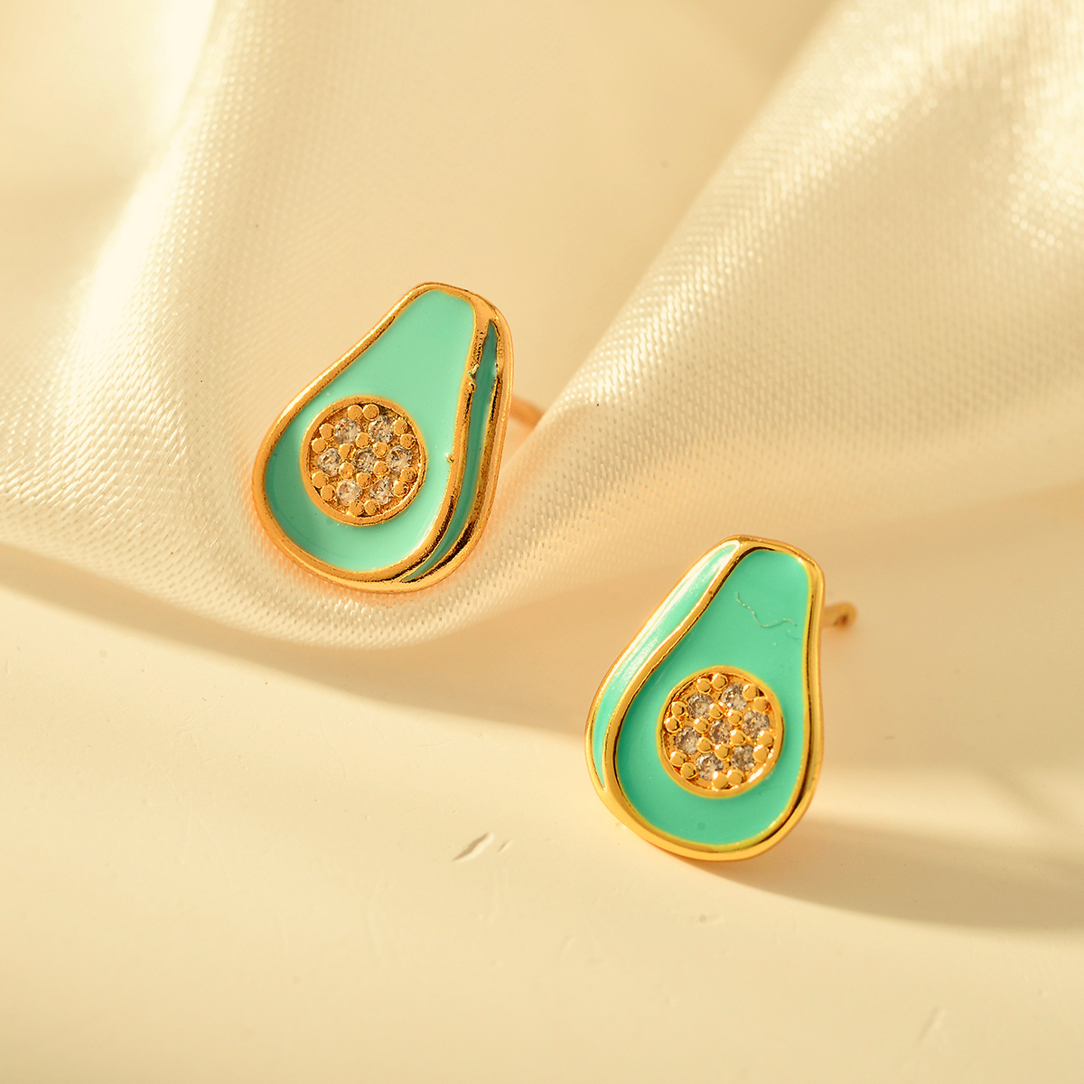 1 Pair Vacation Fruit Copper Ear Studs display picture 10