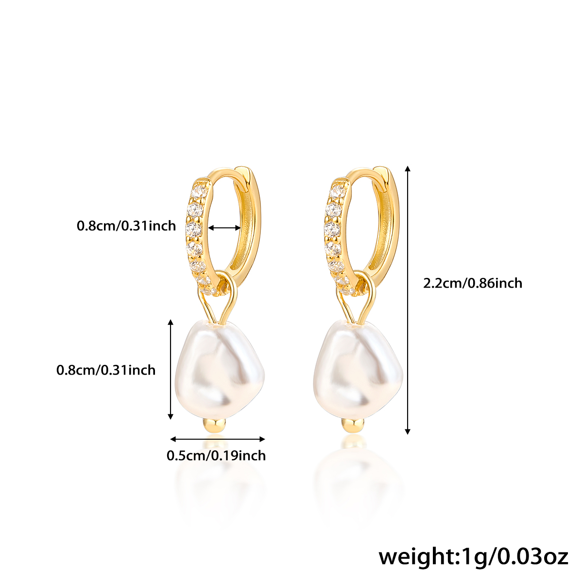 1 Pair Elegant Simple Style Geometric Plating Inlay Sterling Silver Artificial Pearls Rhinestones Drop Earrings display picture 1