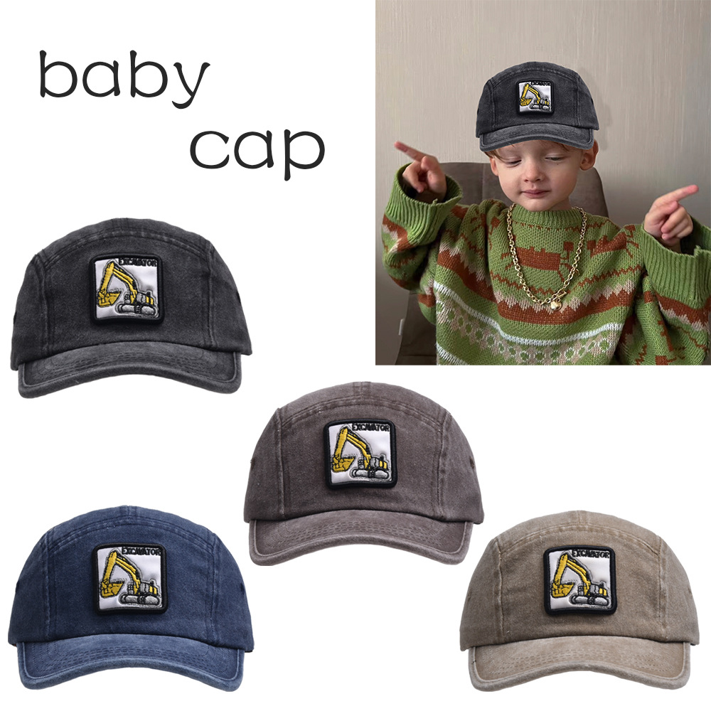 Children Unisex Classic Style Excavator Embroidery Baseball Cap display picture 3