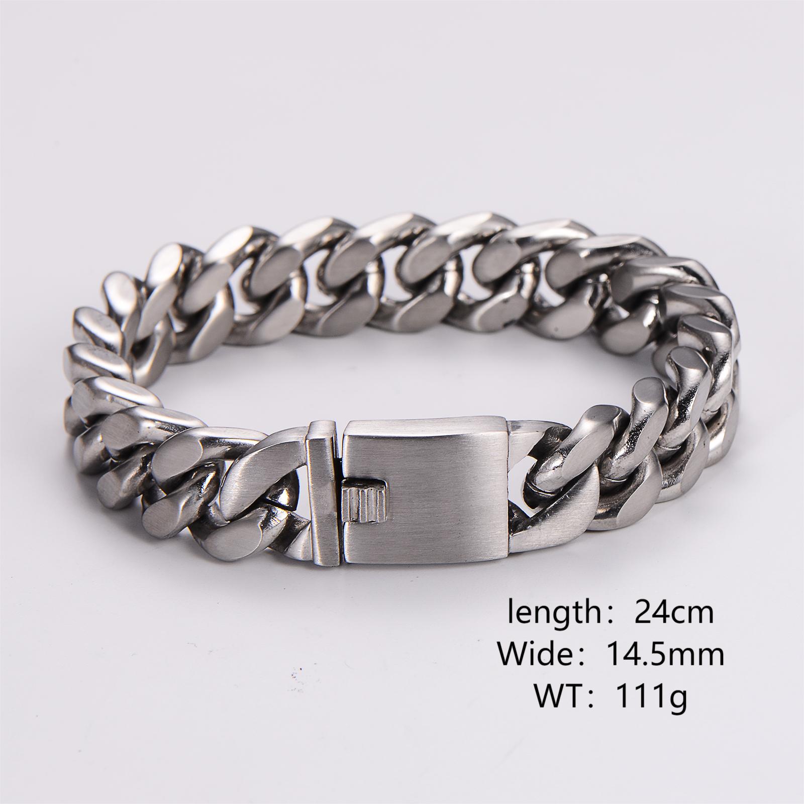 Stainless Steel 18K Gold Plated Hip-Hop Rock Cool Style Plating Geometric Bracelets display picture 4