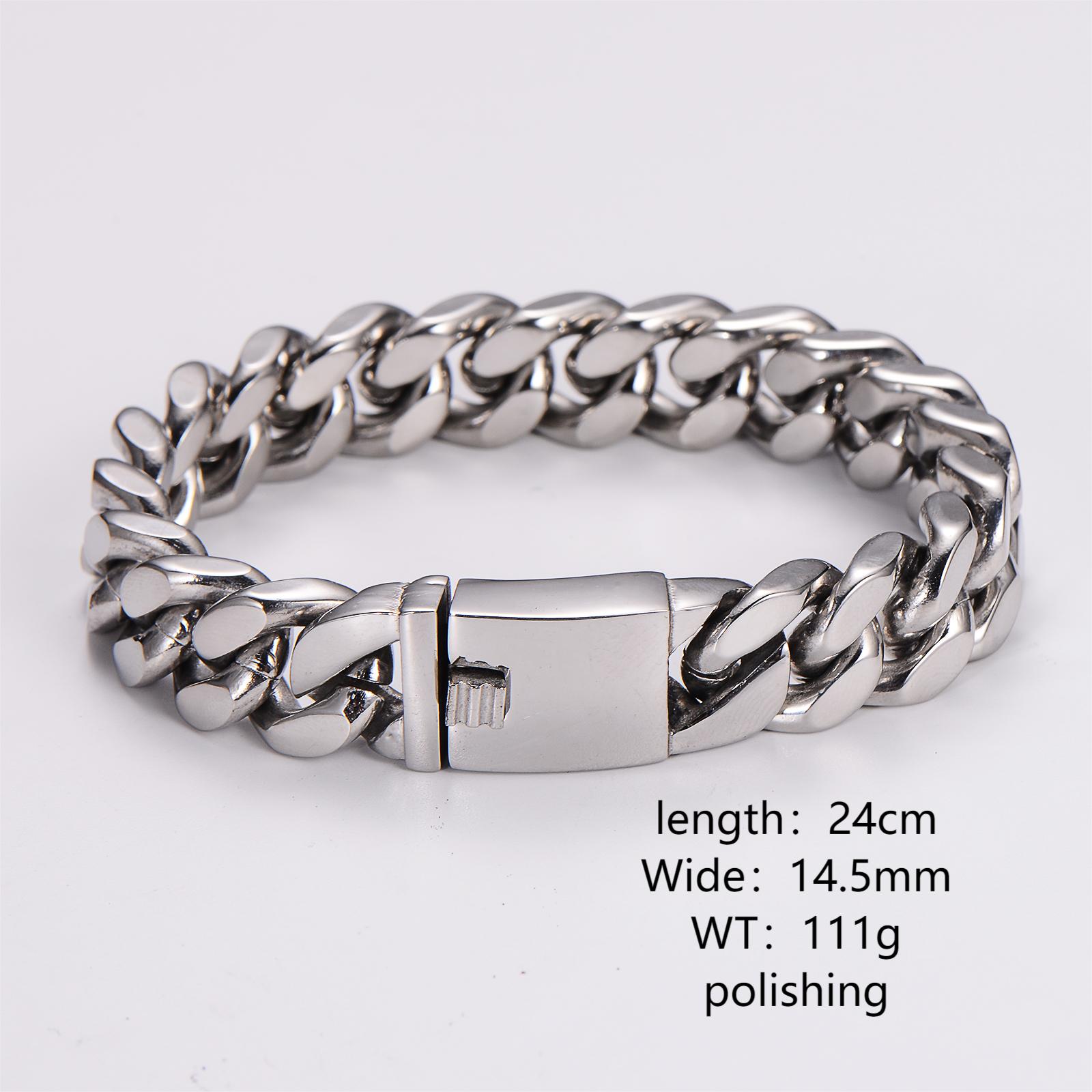 Stainless Steel 18K Gold Plated Hip-Hop Rock Cool Style Plating Geometric Bracelets display picture 2