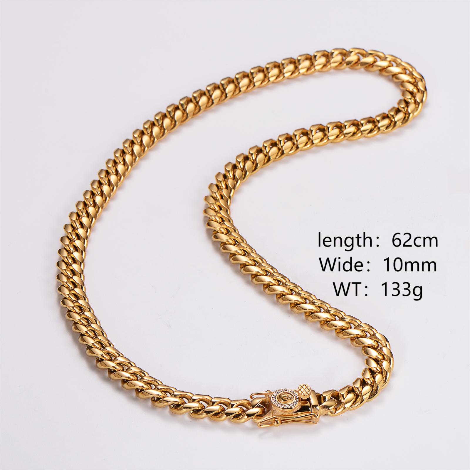 Hip-Hop Rock Cool Style Solid Color Skull Stainless Steel Plating Inlay Zircon 18K Gold Plated Women's Bracelets Necklace display picture 3