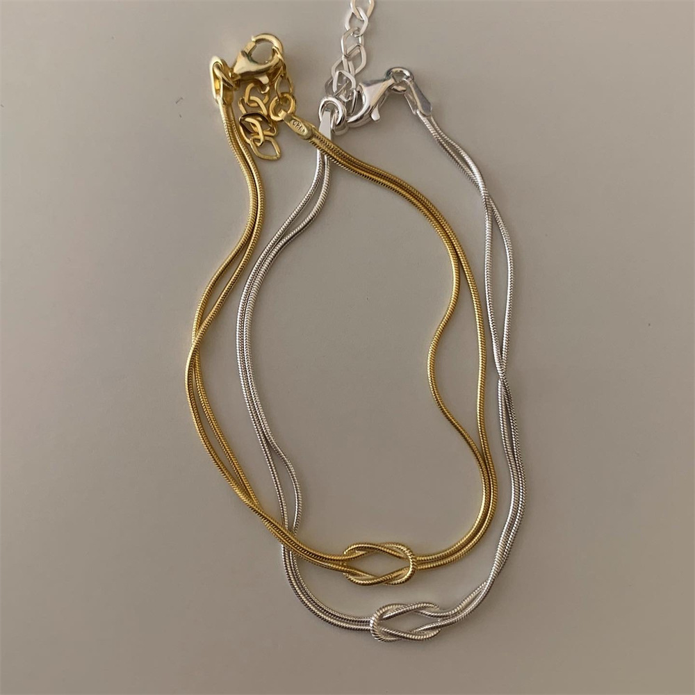 304 Stainless Steel 18K Gold Plated Simple Style Plating Solid Color Necklace display picture 2