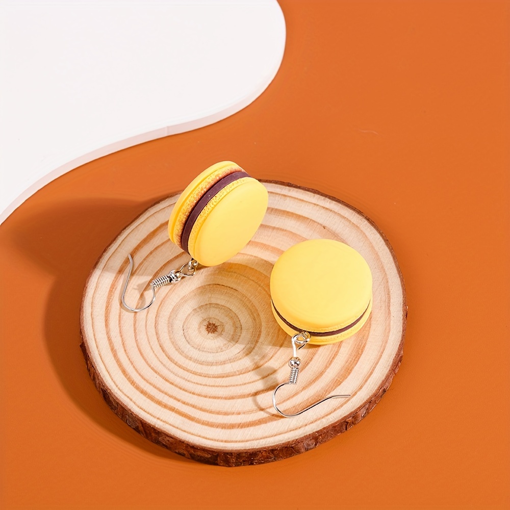 1 Pair Sweet Macarons Resin Drop Earrings display picture 5