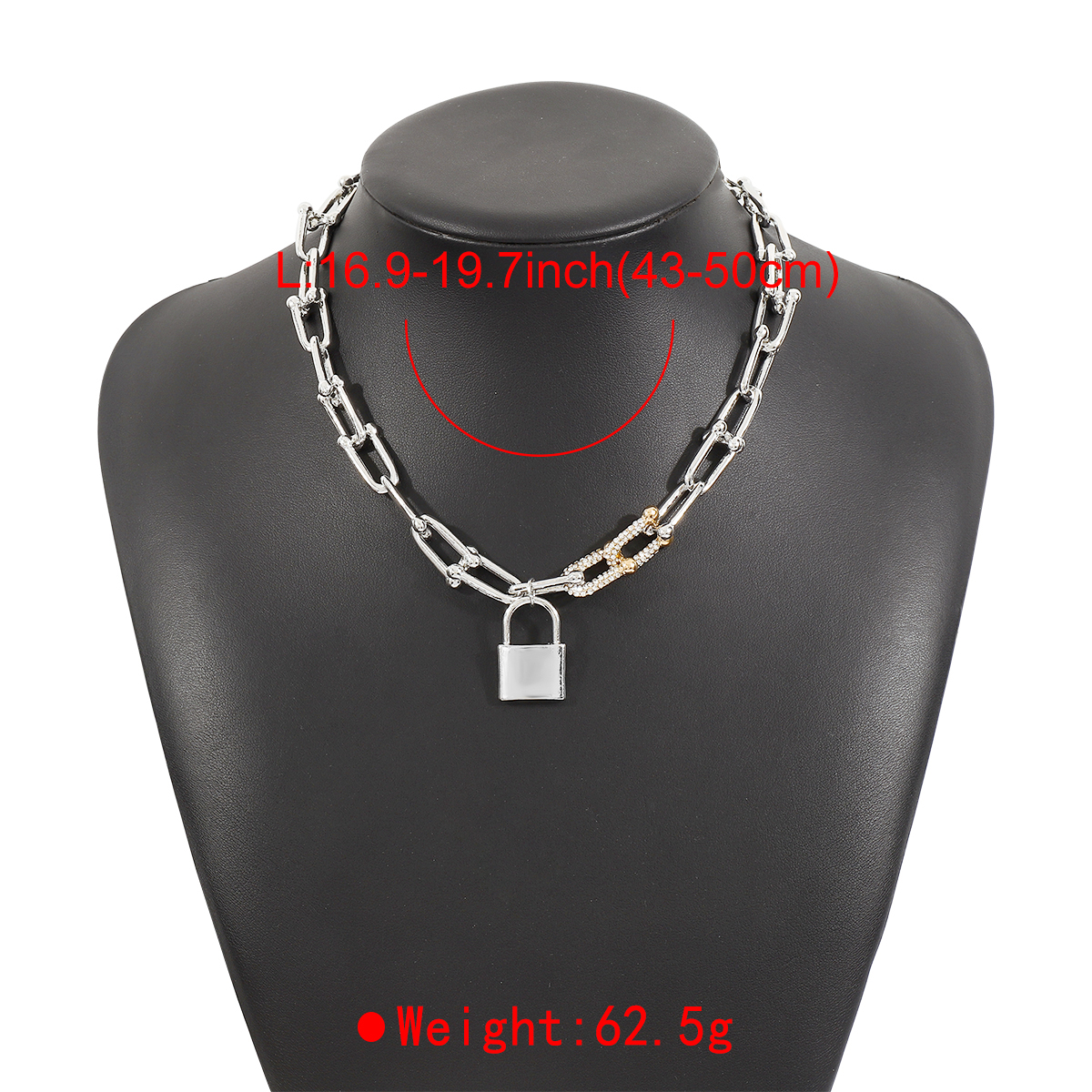 Simple Style Lock Alloy Unisex Pendant Necklace display picture 6